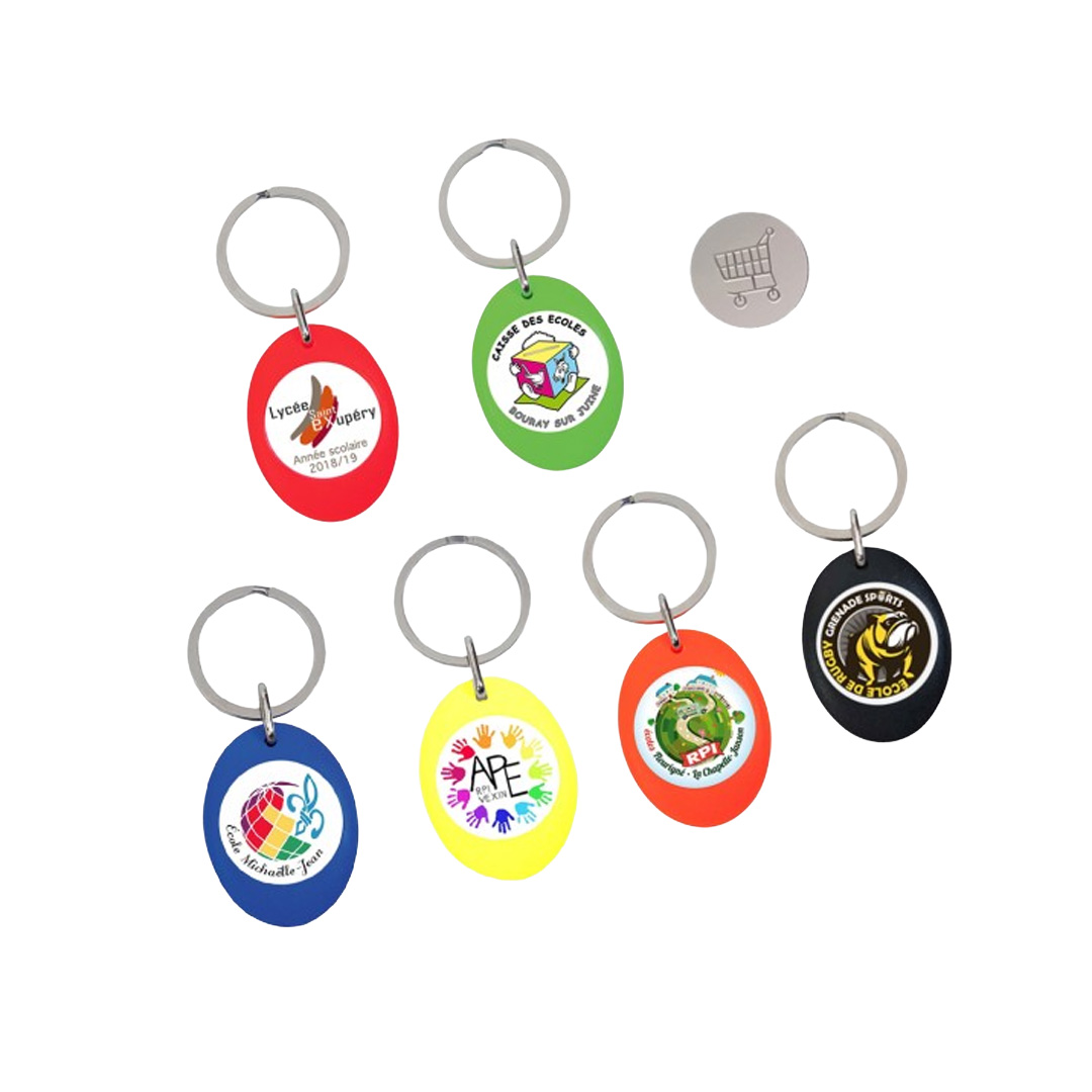 Porte-clés jeton fun personnalisé